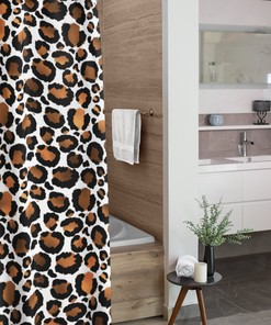 Animal Print Shower Curtain, Chic Bathroom Decor