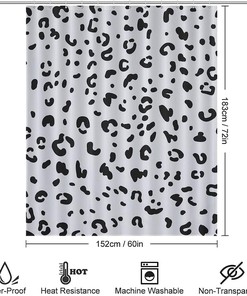 Animal Snow Leopard Opaque Shower Curtain for Bold Bathroom Decor