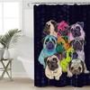 Animal Waterproof Shower Curtain, Adorable Dog Print