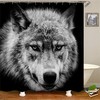 Animal Wolf Shower Curtain for a Wilderness-Inspired Bathroom Decor 