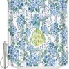 Animal and Floral Elegant Spring Bath Shower Curtain