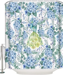 Animal and Floral Elegant Spring Bath Shower Curtain