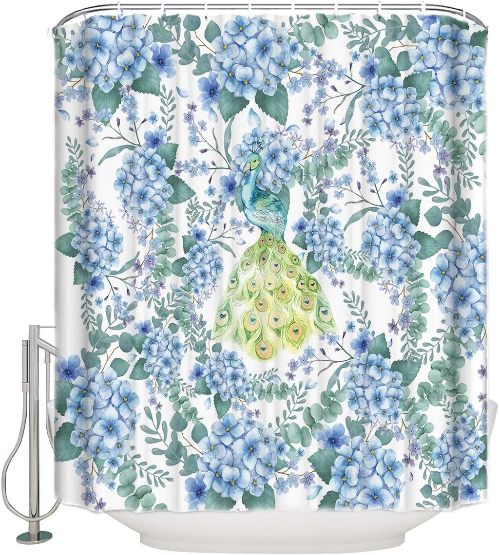 Animal and Floral Elegant Spring Bath Shower Curtain