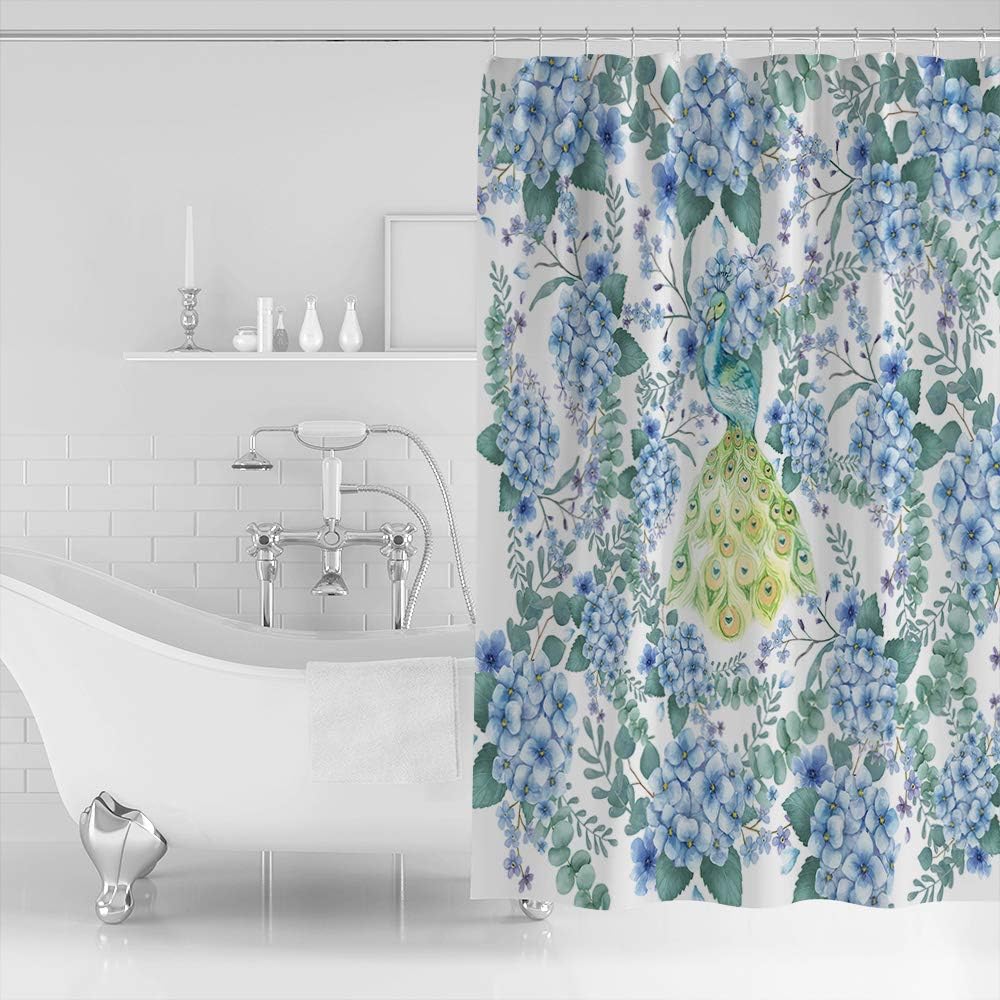 Animal and Floral Elegant Spring Bath Shower Curtain