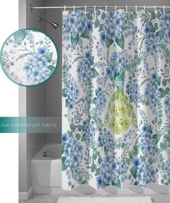 Animal and Floral Elegant Spring Bath Shower Curtain