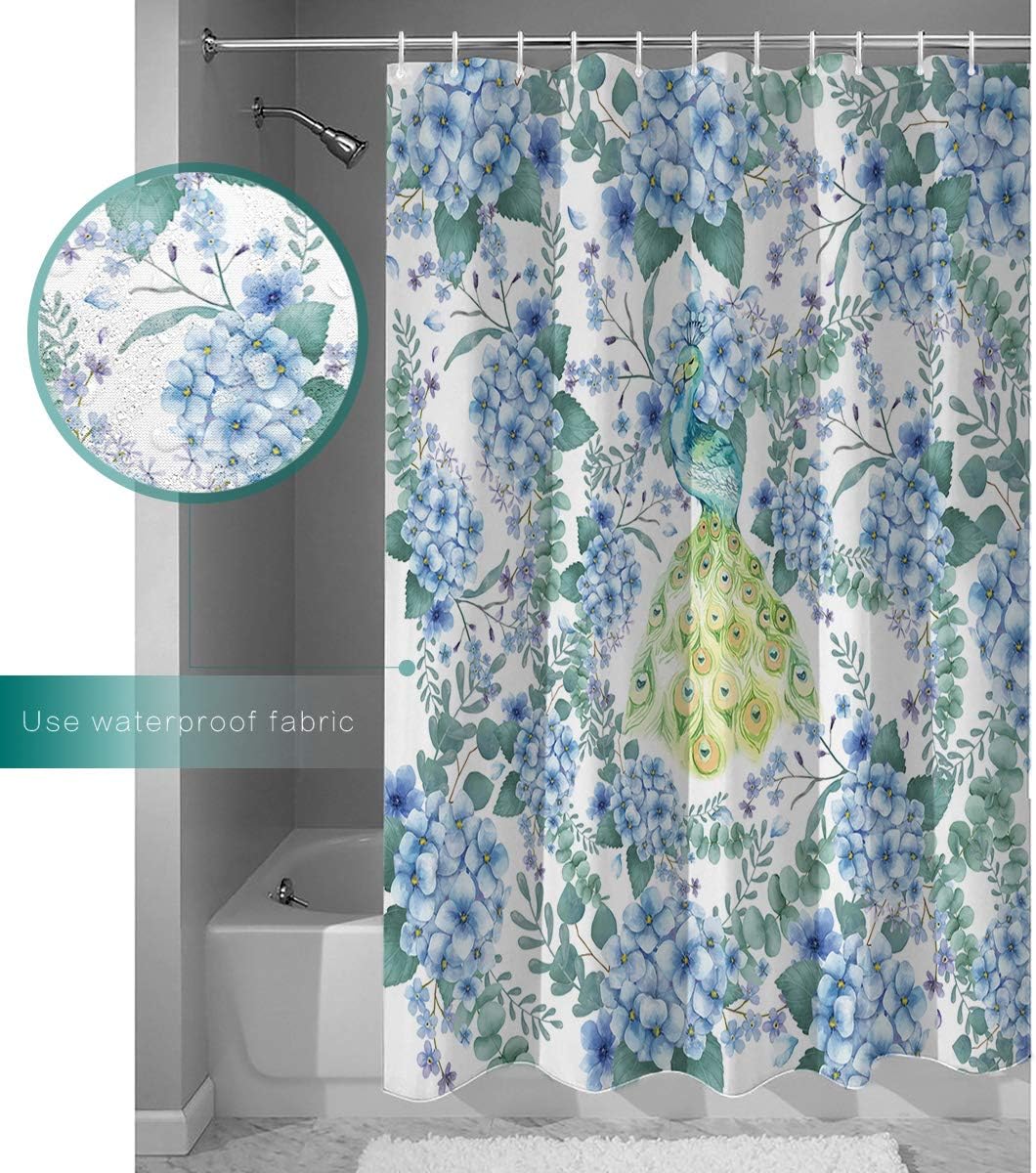 Animal and Floral Elegant Spring Bath Shower Curtain