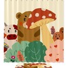 Animals Mushroom Forest Bathroom Set With Waterproof Fabric Shower Curtain
