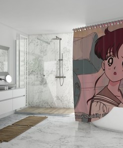 Anime Sailor Moon Shower Curtain with Sailor Jupiter and Art Prints for a Cool and Artistic Bathroom Decor