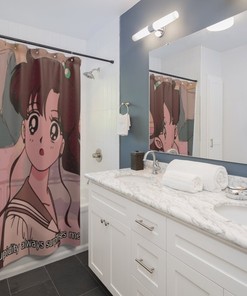 Anime Sailor Moon Shower Curtain with Sailor Jupiter and Art Prints for a Cool and Artistic Bathroom Decor