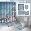 Anti-Slip Seashell Shower Curtain Mat, Beach Bathroom Decor For Safety And Style