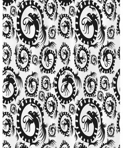 Antique Chinese Dragon Shower Curtain For A Vintage Bathroom
