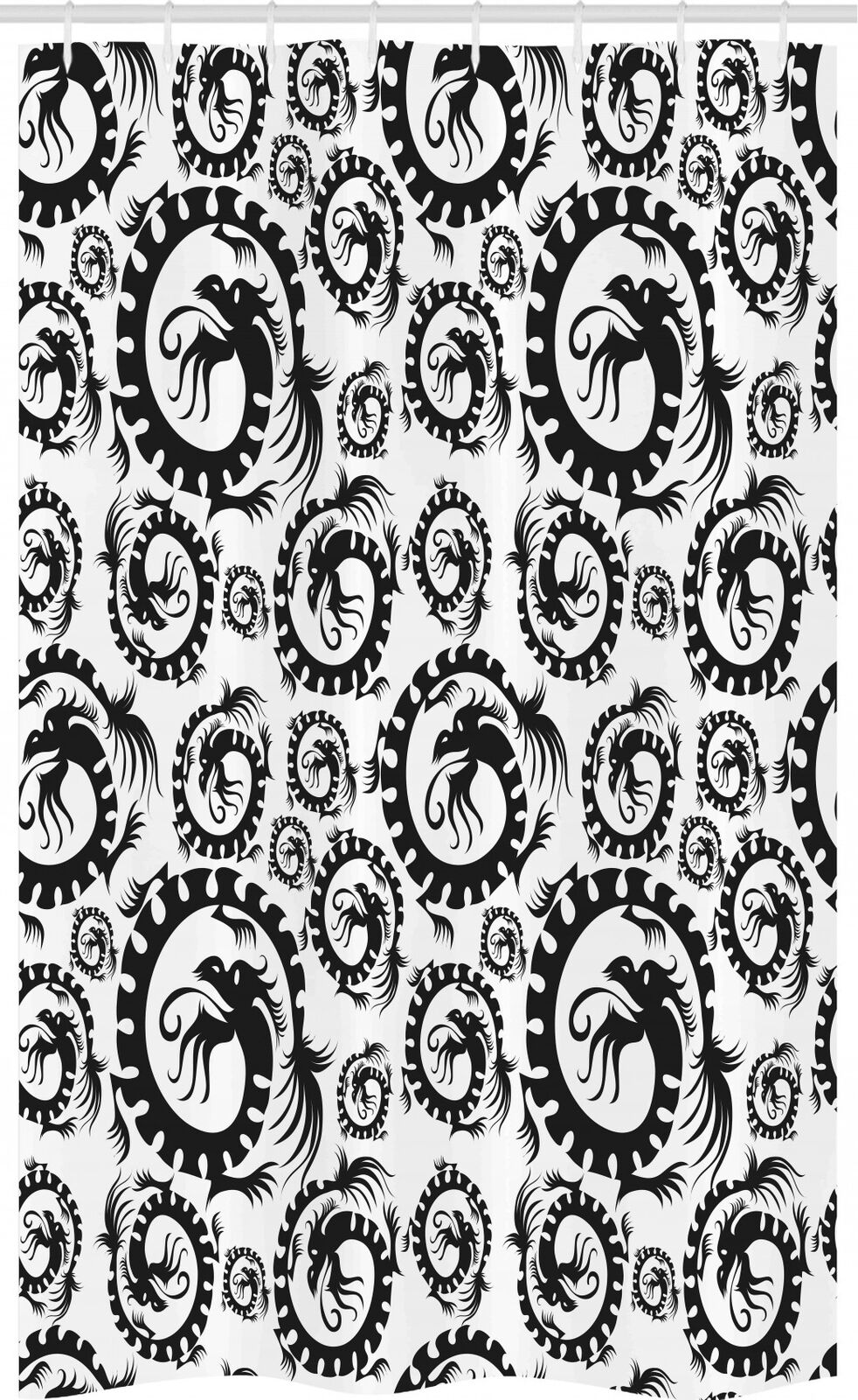 Antique Chinese Dragon Shower Curtain For A Vintage Bathroom
