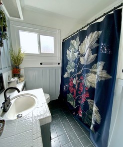 Antique Redcurrants Botanical Shower Curtain For Elegant Bathroom Decor