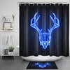 Antlers Rabbit Skull Shower Curtain For Country Bathroom