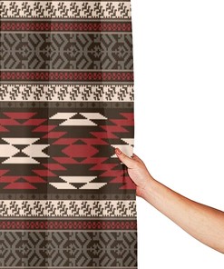 Apache Native American Indian Pattern Shower Curtain For Ethnic Bathroom Decor.