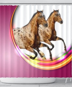 Appaloosa Horse Print Shower Curtain For Equestrian Themed Bathrooms