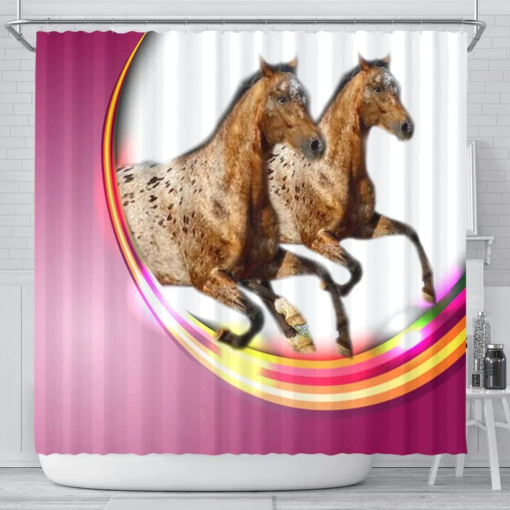 Appaloosa Horse Print Shower Curtain For Equestrian Themed Bathrooms