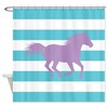 Aqua Horse Shower Curtain - Customize With Colors Of Your Choice 