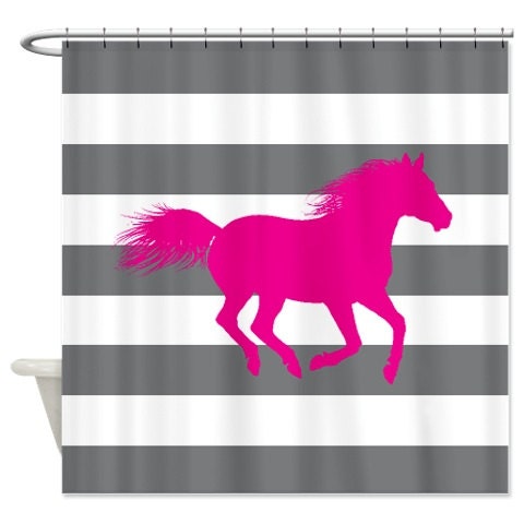 Aqua Horse Shower Curtain - Customize With Colors Of Your Choice