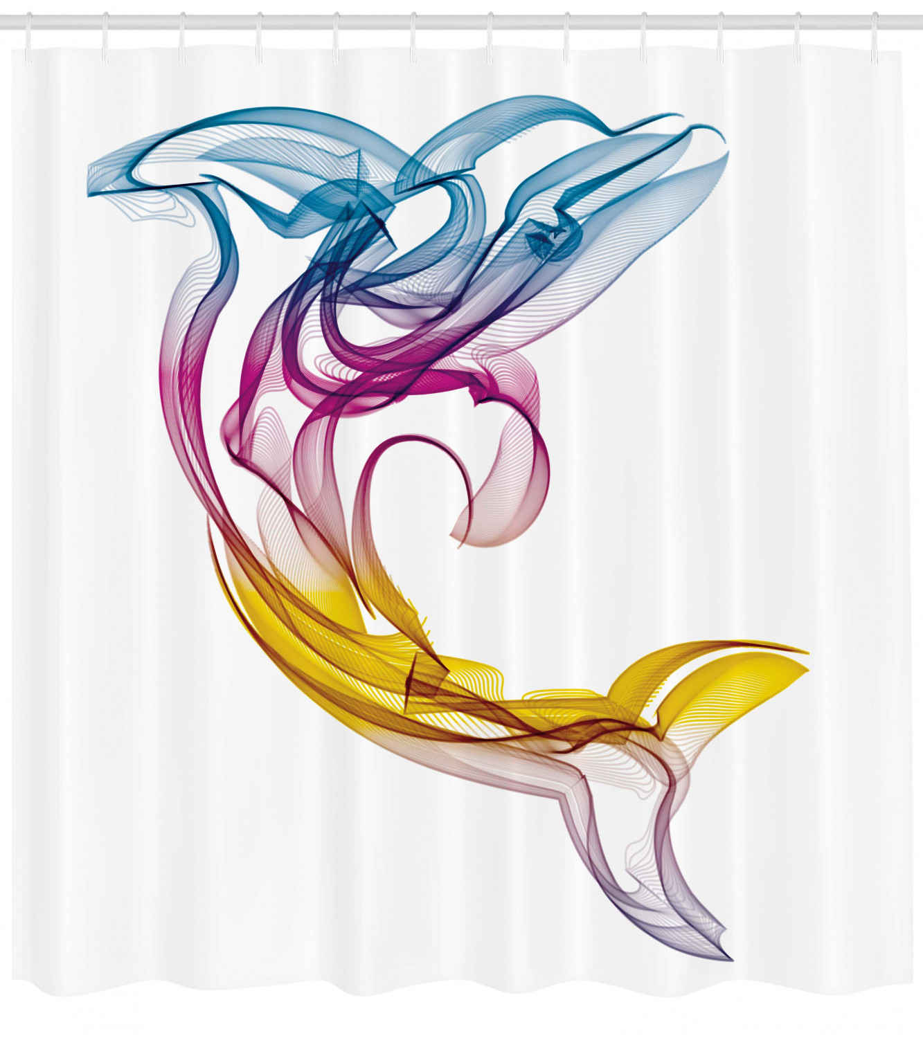 Aquatic Dolphin Shower Curtain For Ocean-Themed Bathroom - Image 4