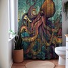 Aquatic Splendor Octopus Sea Creature Shower Curtain, Underwater Bathroom Decor