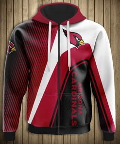 Arizona Cardinals 3D Zipper Hoodie - Nfl Football Fan Gift