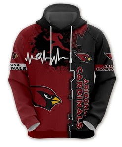 Arizona Cardinals All Over Print Zip Hoodie - Perfect For Nfl Fans