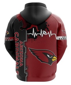 Arizona Cardinals All Over Print Zip Hoodie - Perfect For Nfl Fans