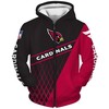 Arizona Cardinals All Over Print Zip Up Hoodie With Hooded Gifts For Fans