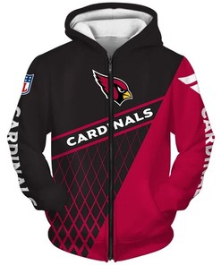Arizona Cardinals All Over Print Zip Up Hoodie With Hooded Gifts For Fans