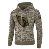 Arizona Cardinals Army Graphic 3D Zip Hoodie - Perfect Fan Gift