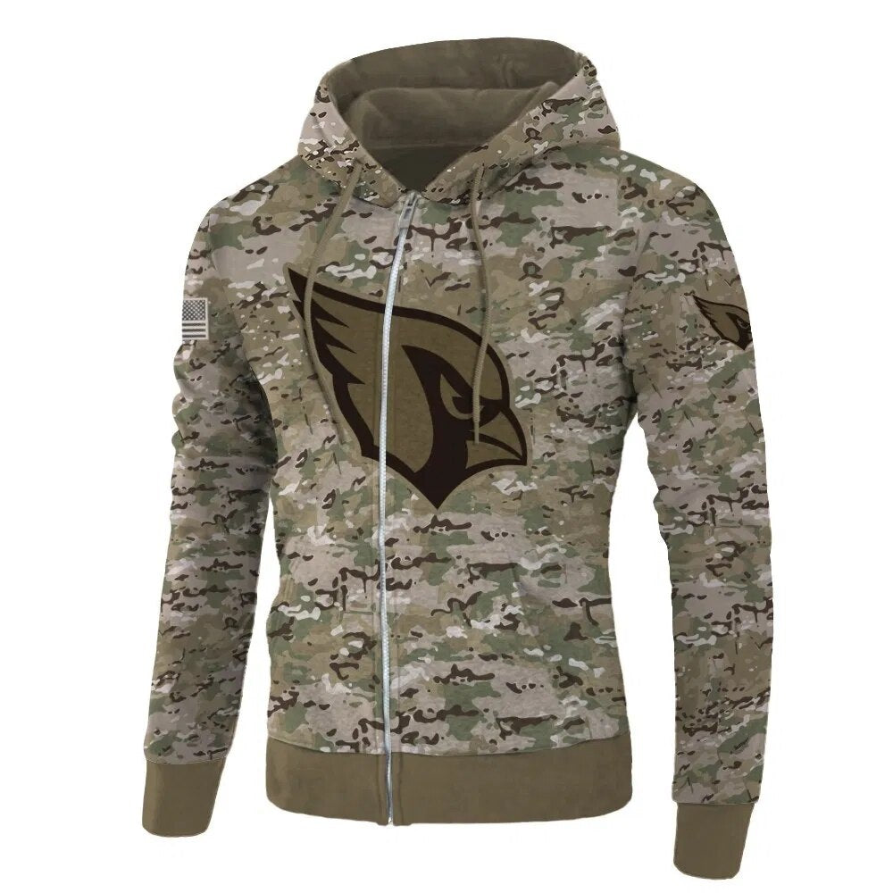 Arizona Cardinals Camo Printed 3D Hoodie - Ideal Fan Gift