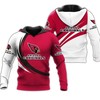 Arizona Cardinals Curve Graphic 3D Hoodie - Awesome Gift For Fans