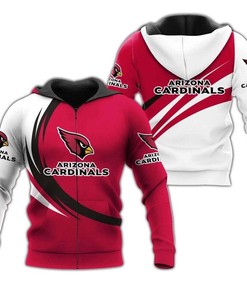 Arizona Cardinals Curve Graphic 3D Hoodie - Awesome Gift For Fans