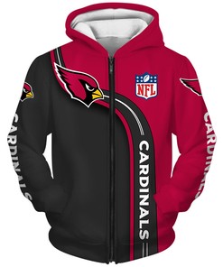 Arizona Cardinals Cute 3D Zip Hoodie - Great Gift For Fans
