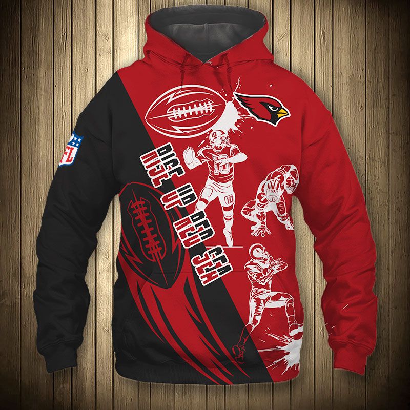 Arizona Cardinals Cute Cartoon Player 3D Design Zip Hoodie - Ideal Gift