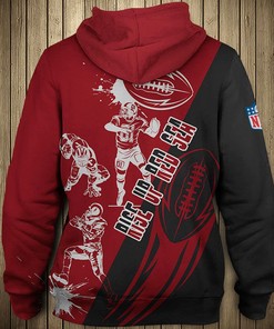 Arizona Cardinals Cute Cartoon Player 3D Design Zip Hoodie - Ideal Gift