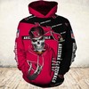 Arizona Cardinals Cute Death 3D Zip Hoodie - Great Gift For Fans