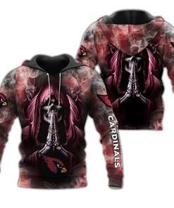 Arizona Cardinals Death Smoke 3D Zip Hoodie - Perfect Gift For Fans
