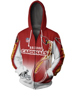 Arizona Cardinals Flame Balls 3D Zip Hoodie - Ideal Fan Gift