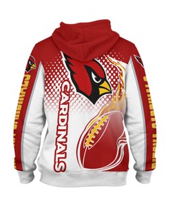 Arizona Cardinals Flame Balls 3D Zip Hoodie - Ideal Fan Gift