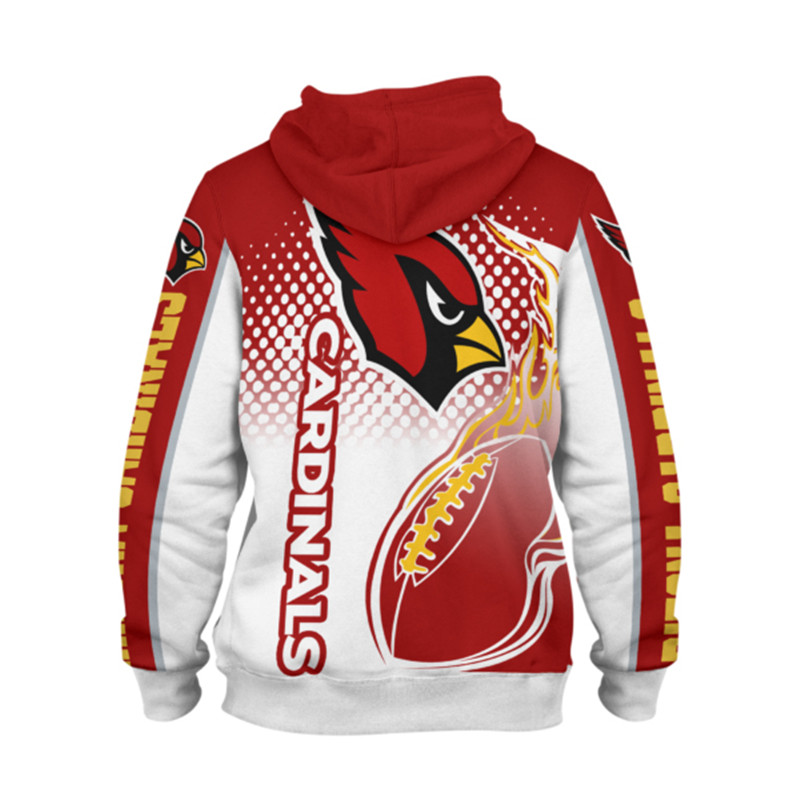 Arizona Cardinals Flame Balls 3D Zip Hoodie - Ideal Fan Gift