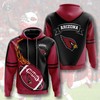 Arizona Cardinals Flame Balls Graphic 3D Hoodie - Perfect Fan Gift