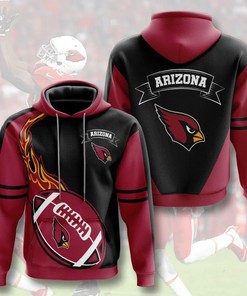Arizona Cardinals Flame Balls Graphic 3D Hoodie - Perfect Fan Gift