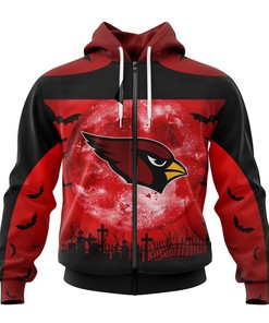 Arizona Cardinals Halloween Custom Name & Number 3D Hoodie - Great Fan Gift