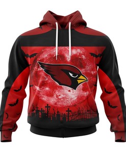 Arizona Cardinals Halloween Custom Name & Number 3D Hoodie - Great Fan Gift