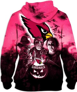 Arizona Cardinals Halloween Horror Night 3D Hoodie - Perfect For Fans