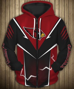 Arizona Cardinals Lightning Graphic 3D Hoodie - Ideal Gift For Fans