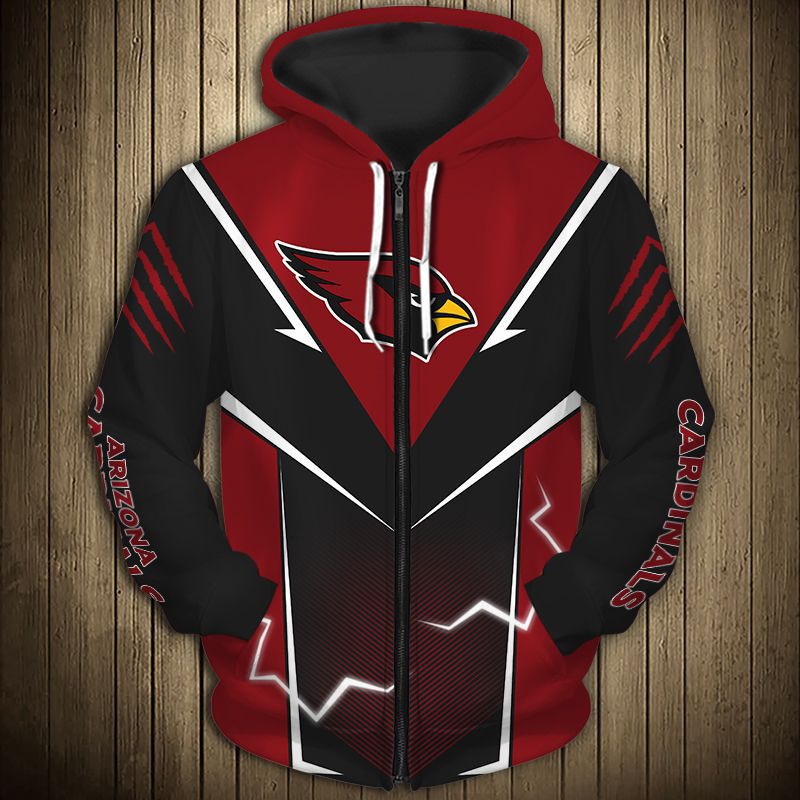 Arizona Cardinals Lightning Graphic 3D Hoodie - Ideal Gift For Fans