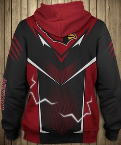 Arizona Cardinals Lightning Graphic 3D Hoodie - Ideal Gift For Fans